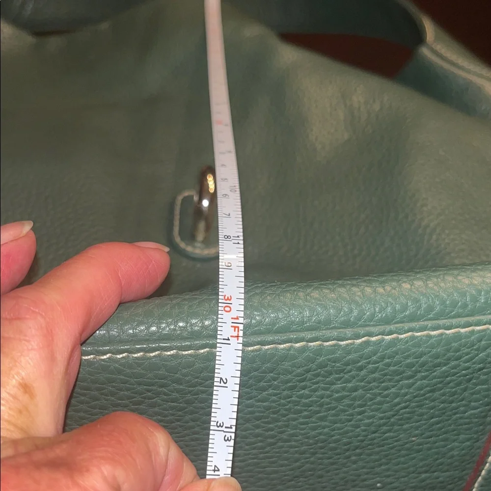 Dooney & Bourke Green Leather Hobo with Gold Hardware